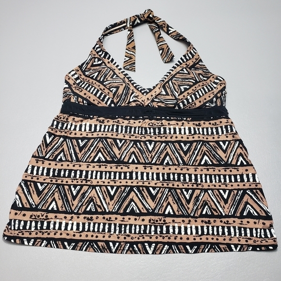 Motherhood maternity aztec halter tankini bathing suit top size S - Picture 8 of 8